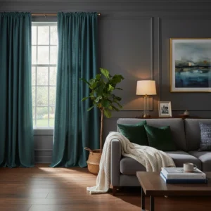 Midnight Linen Drape