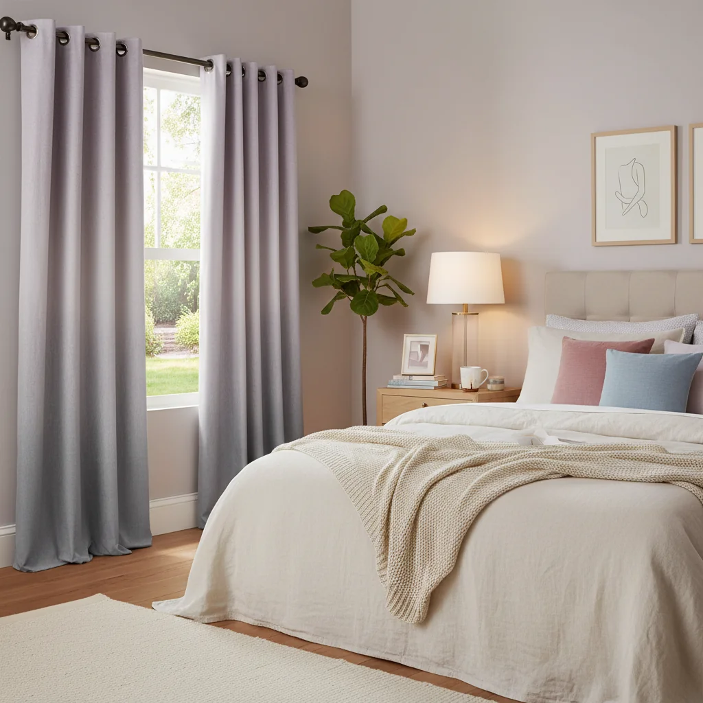 Ombré Faux Silk Curtain