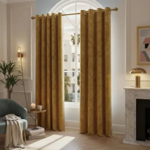 Velvet Herringbone Curtain