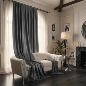 Art Deco Silk Curtain