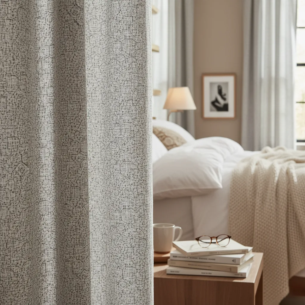 Linen Geometric Curtain - Image 2